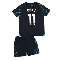 Manchester City Jeremy Doku #11 Rezervni Dres za djecu 2023-24 Kratak Rukav (+ Kratke hlače)
